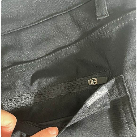 Eddie Bauer Mens Forester Tech Pants 34X32 Black Stretch Wicking Zip Pocket - Picture 10 of 13